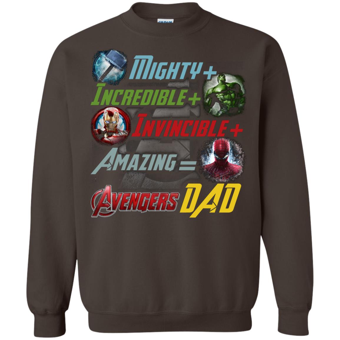 Mighty Incredible Invincible Amazing Dad Movie Fan T-shirt Dark Chocolate