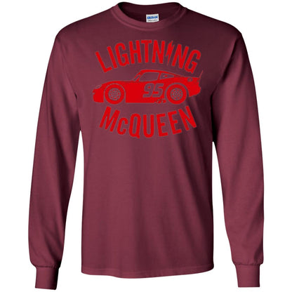 Pixar Cars Lightning 95 Mcqueen Vintage Graphic T-shirt Maroon