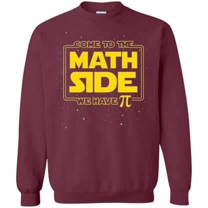 Math Lovers T-shirt Come To The Math Side We Have Pi Maroon