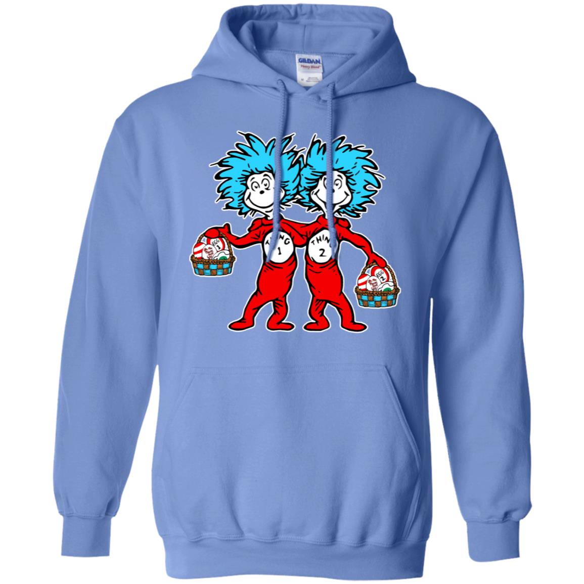 Dr. Seuss Thing 1 Thing 2 Easter Egg T-shirt Carolina Blue