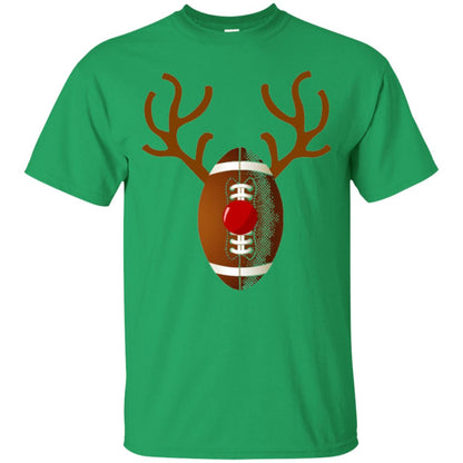 Reindeer Football Christmas T-shirt Irish Green