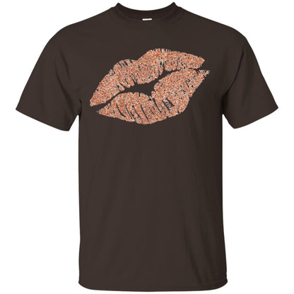 Rose Gold Lipstick Kiss Shirt Dark Chocolate