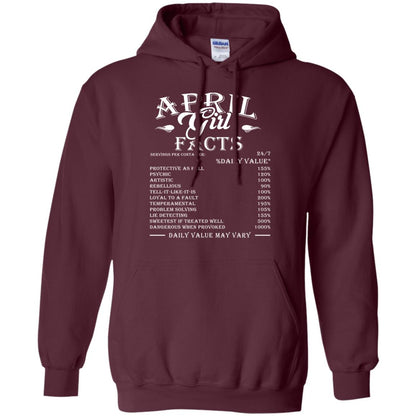 April Girl Facts T-shirt Maroon