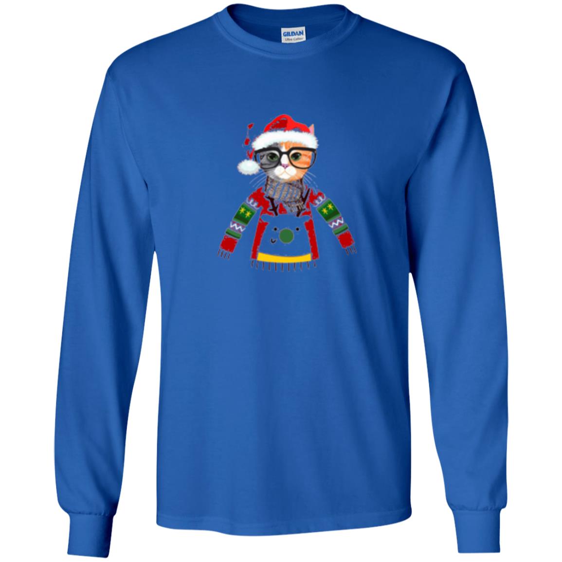 Cat Lovers T-shirt Meowy Christmas Royal