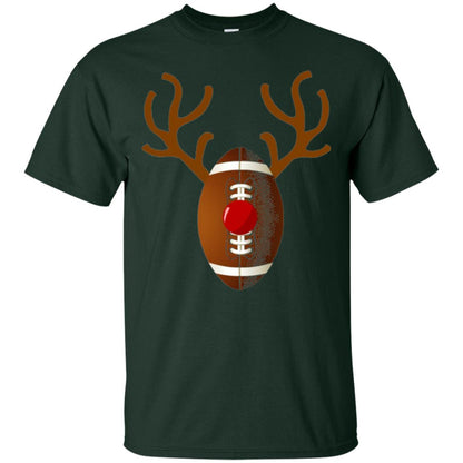 Reindeer Football Christmas T-shirt Forest Green