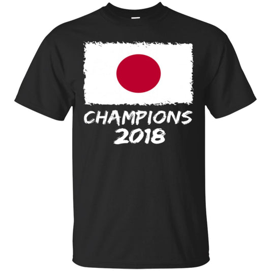 Football Lover T-shirt Japan Champions 2018 T-shirt Black