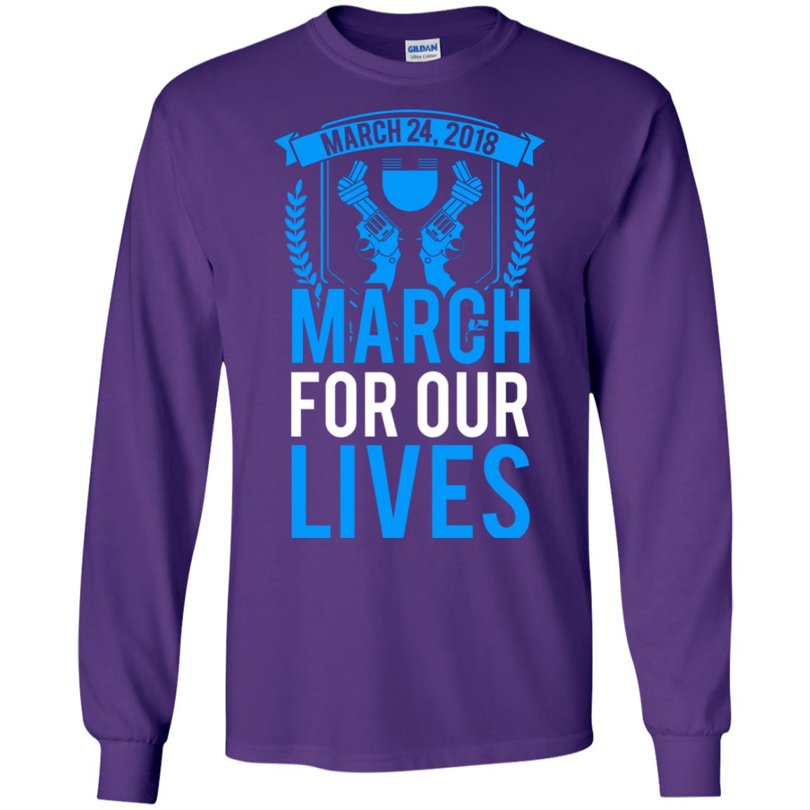 Anti Gun T-shirt March For Our Lives March 24 2018 Purple
