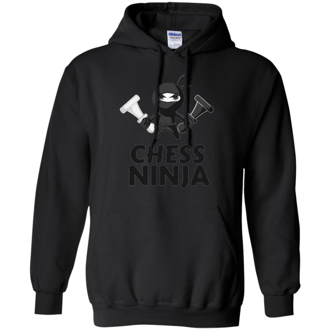 Funny Chess Ninja T-shirt Black
