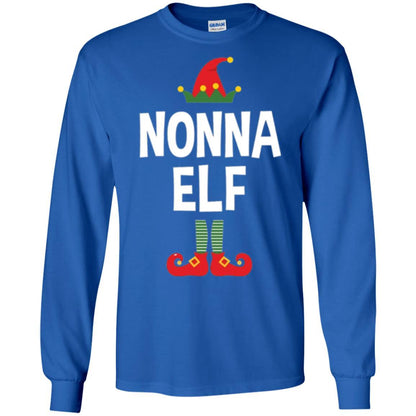 Christmas T-shirt Nonna Elf Christmas Pajamas Royal