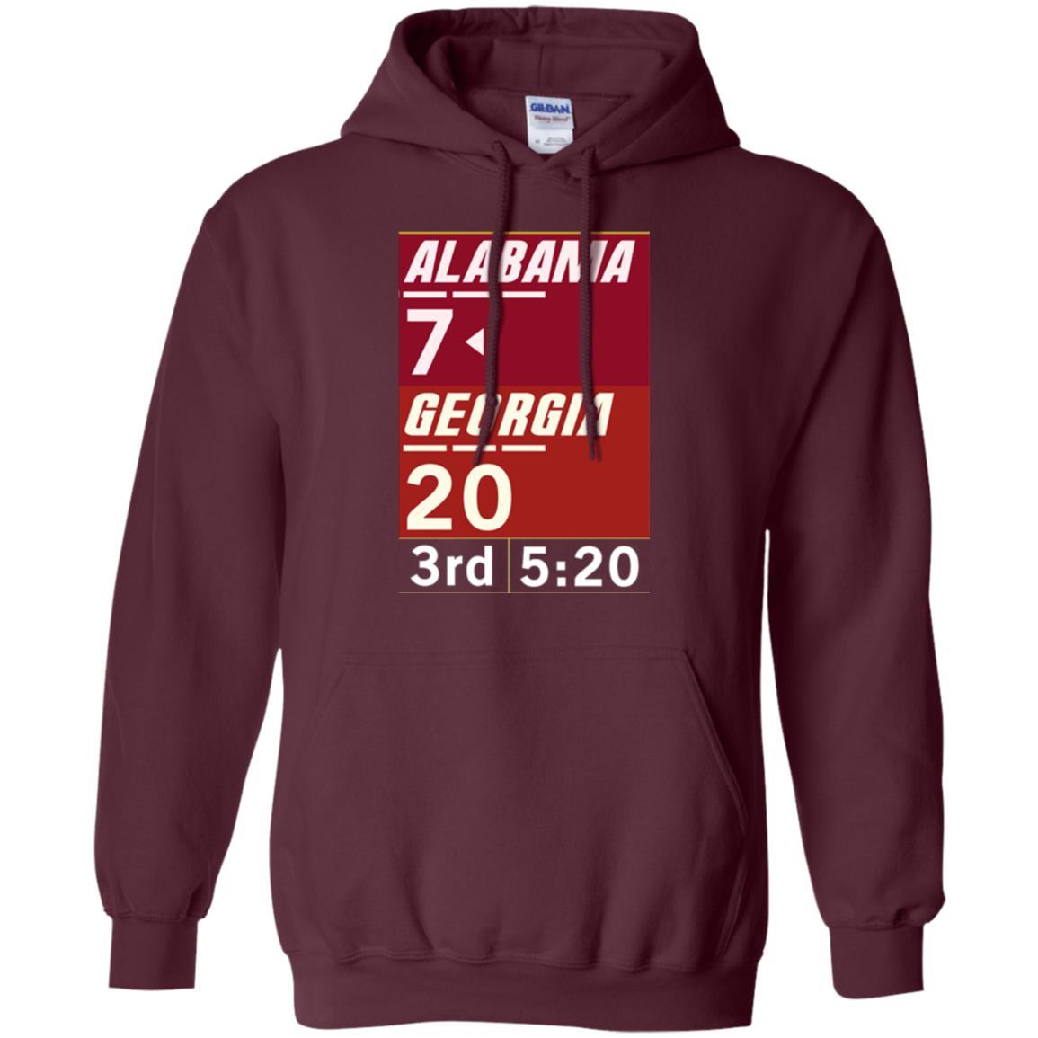 Football Lover T-shirt Alabama 26-23 Comeback Win 2-sided Maroon