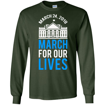 March For Our Lives March 24 2018 T-shirt Forest Green