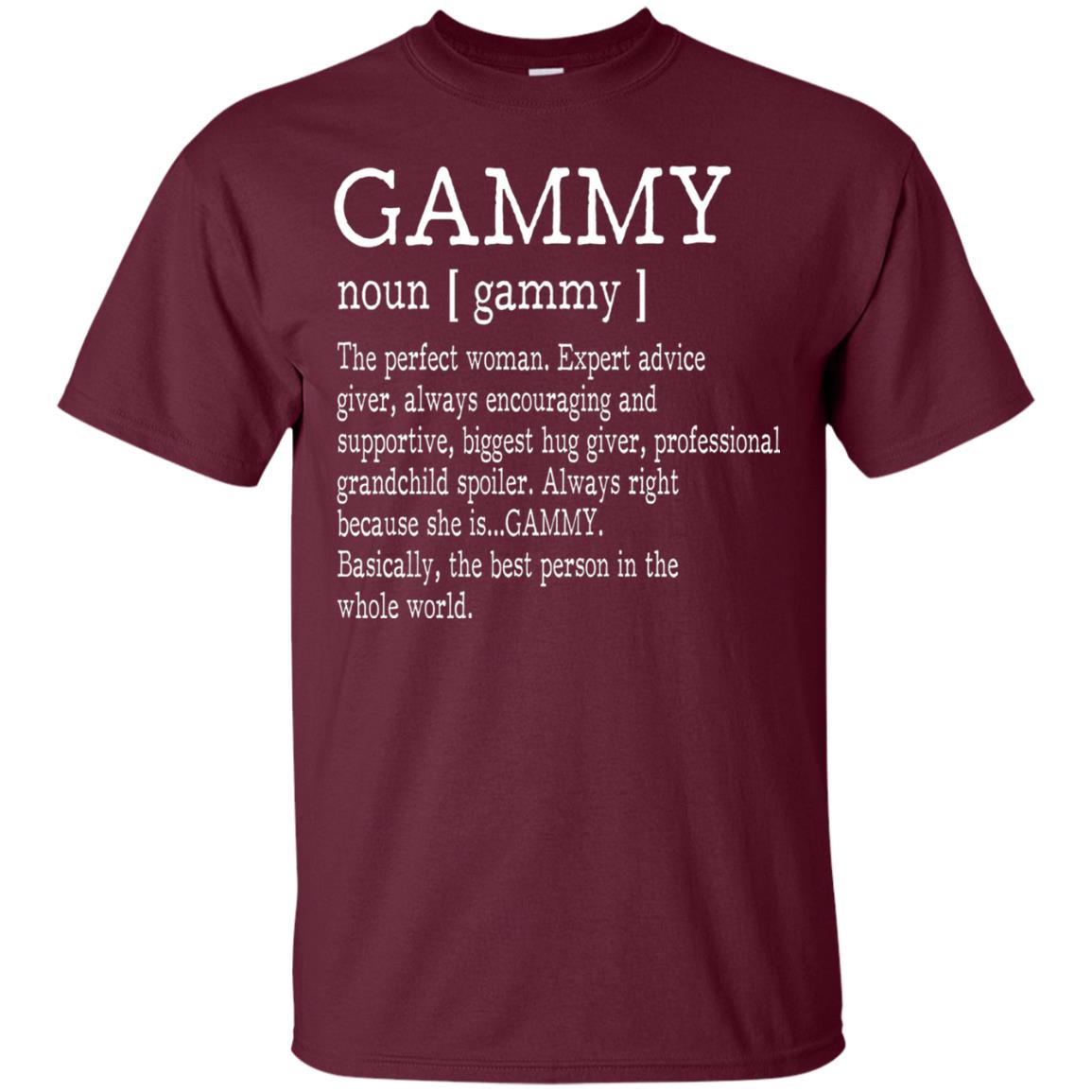 Gammy Definition Nana T-shirt Maroon