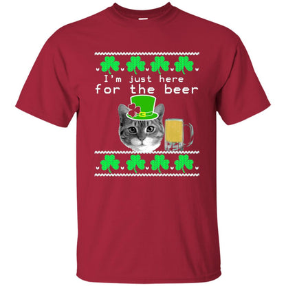 Saint Patrick_s Day T-shirt I_m Just Here For The Beer Cardinal