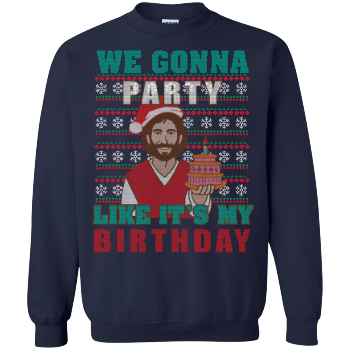 Brithday T-shirt We Gonna Party Like It's My Birthday Navy