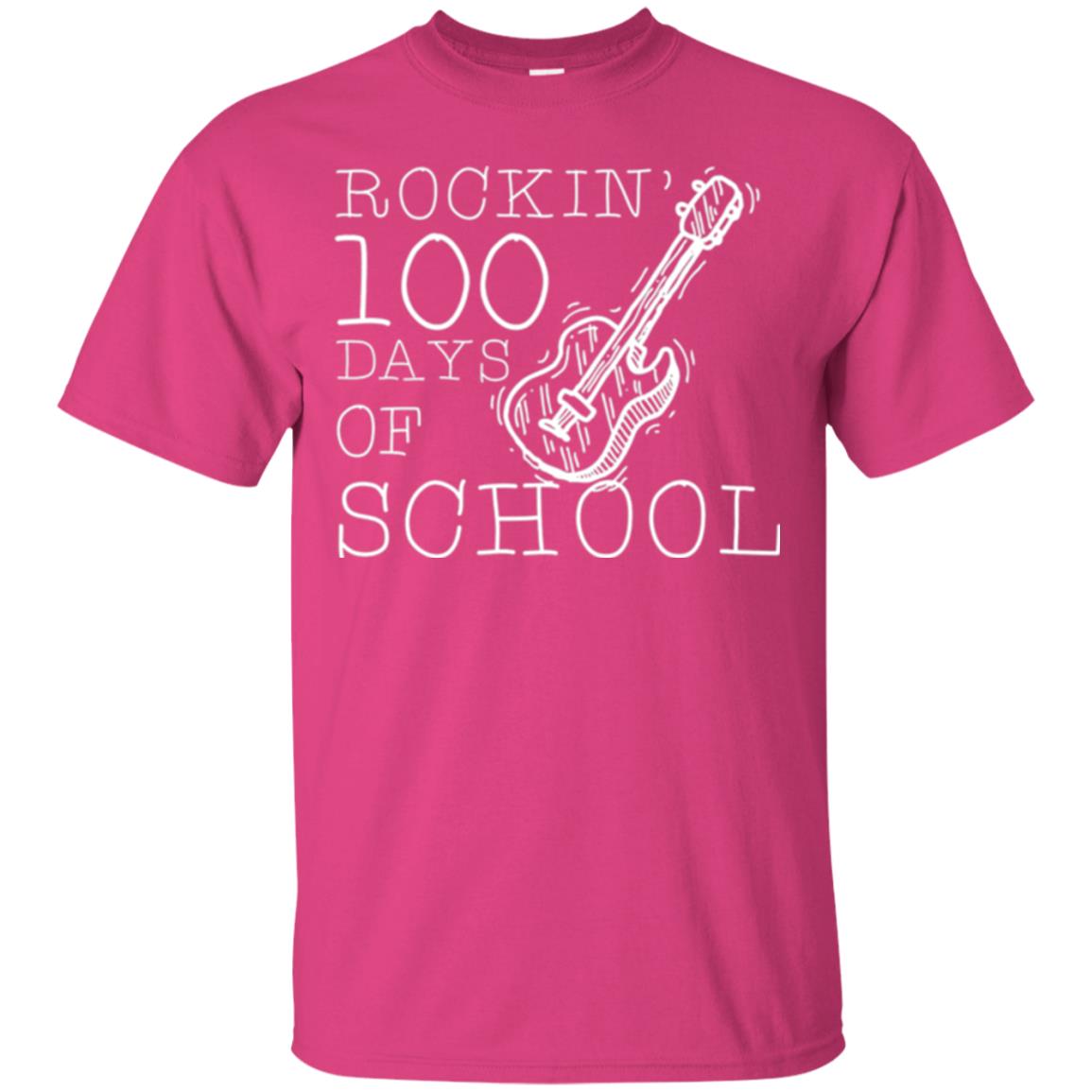 Rockin_ 100 Days Of School Teachers Students T-shirt Heliconia