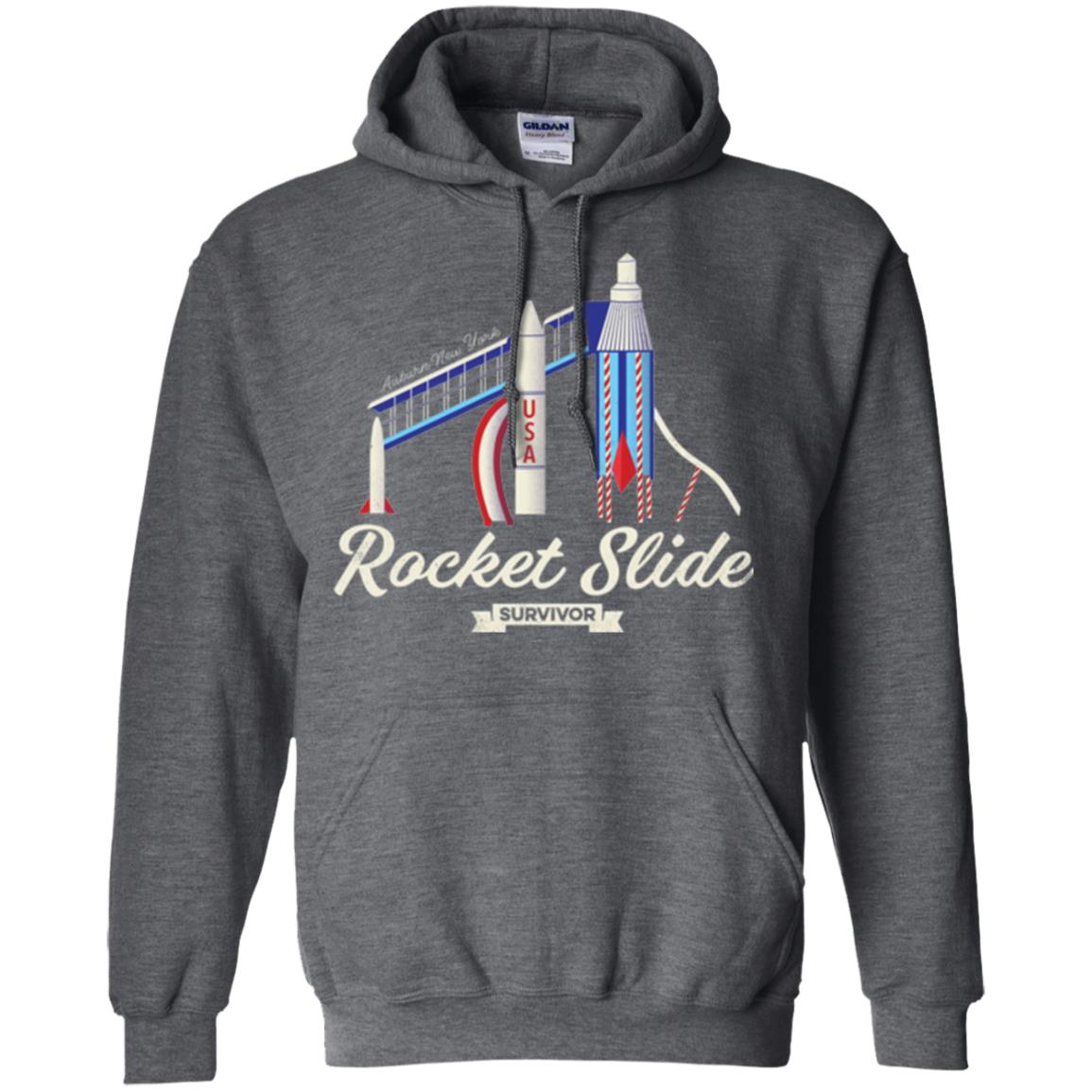 I Survived The Rocket Slide T-shirt Dark Heather