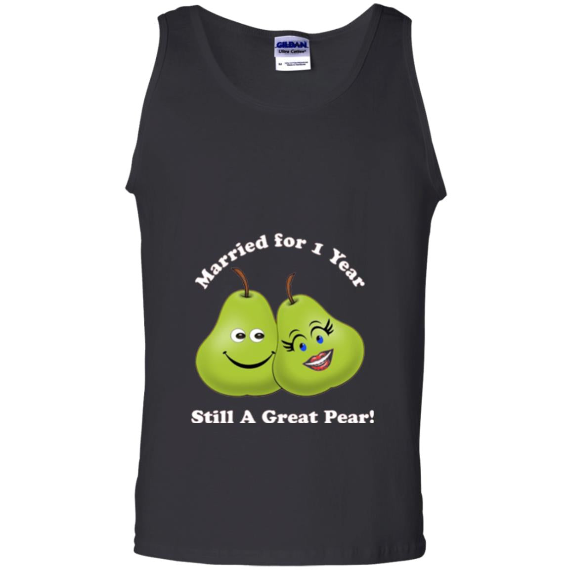 Married For 1 Year Still A Great Pear 1st Anniversary T-shirt Black
