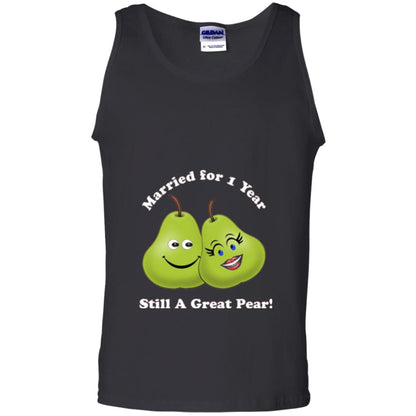 Married For 1 Year Still A Great Pear 1st Anniversary T-shirt Black