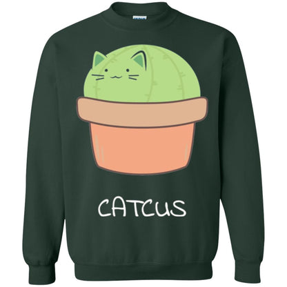 Cat Lovers T-shirt Catcus Forest Green