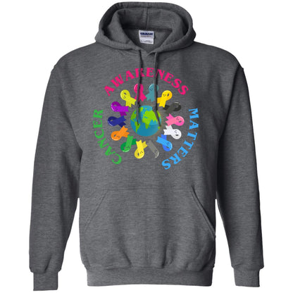 All Cancer Ribbons For All Cancer Awareness T-shirt Dark Heather