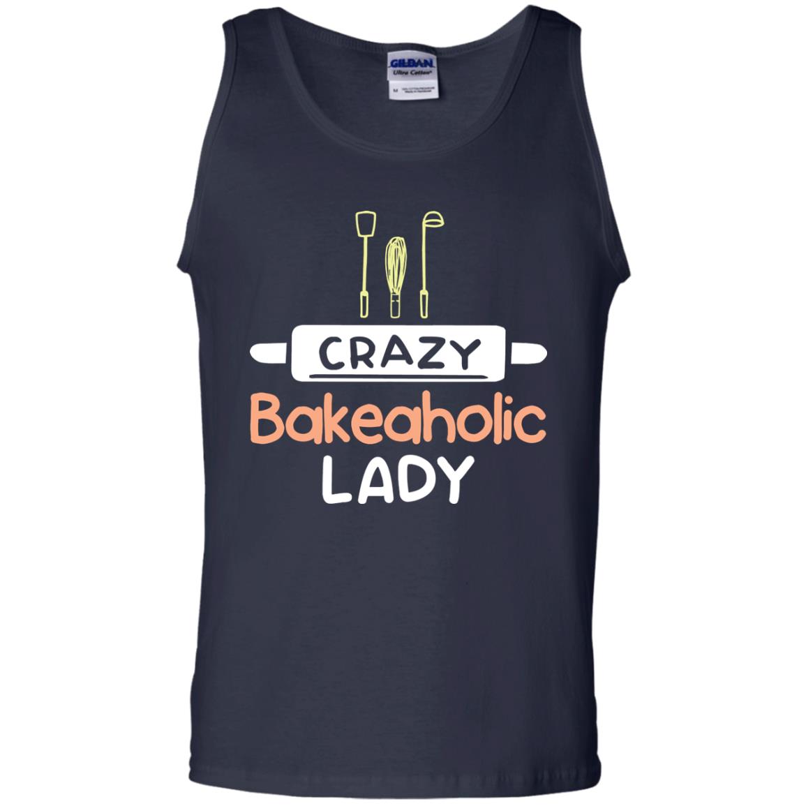 Crazy Bakeaholic Lady Baking Lover Shirt Navy