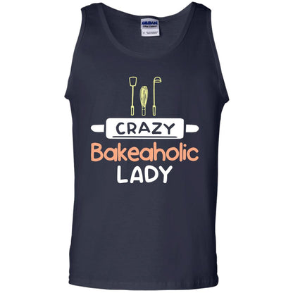 Crazy Bakeaholic Lady Baking Lover Shirt Navy