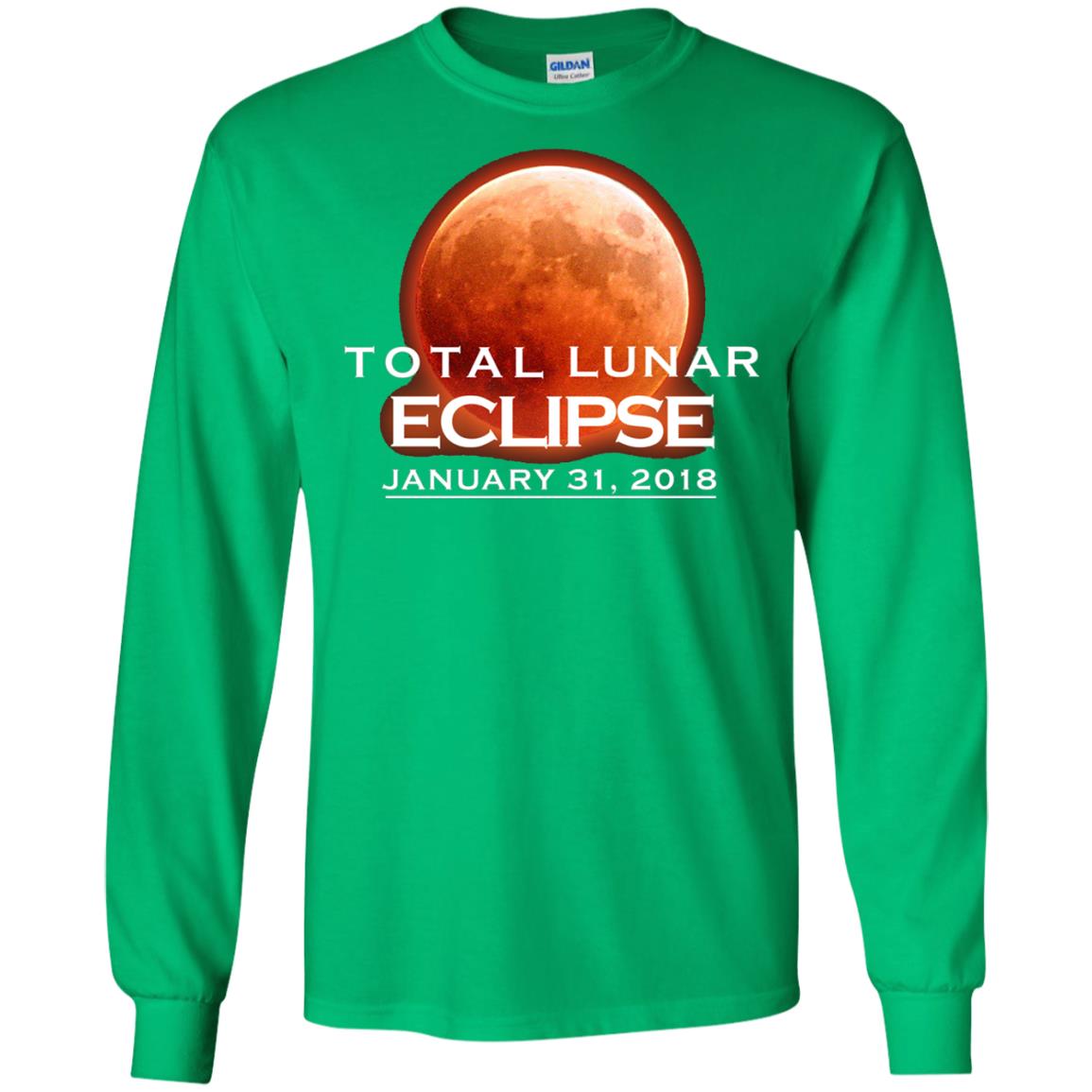 Lunar Eclipse T-shirt January 31, 2018 Graphic T-shirt Irish Green