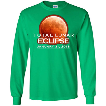 Lunar Eclipse T-shirt January 31, 2018 Graphic T-shirt Irish Green