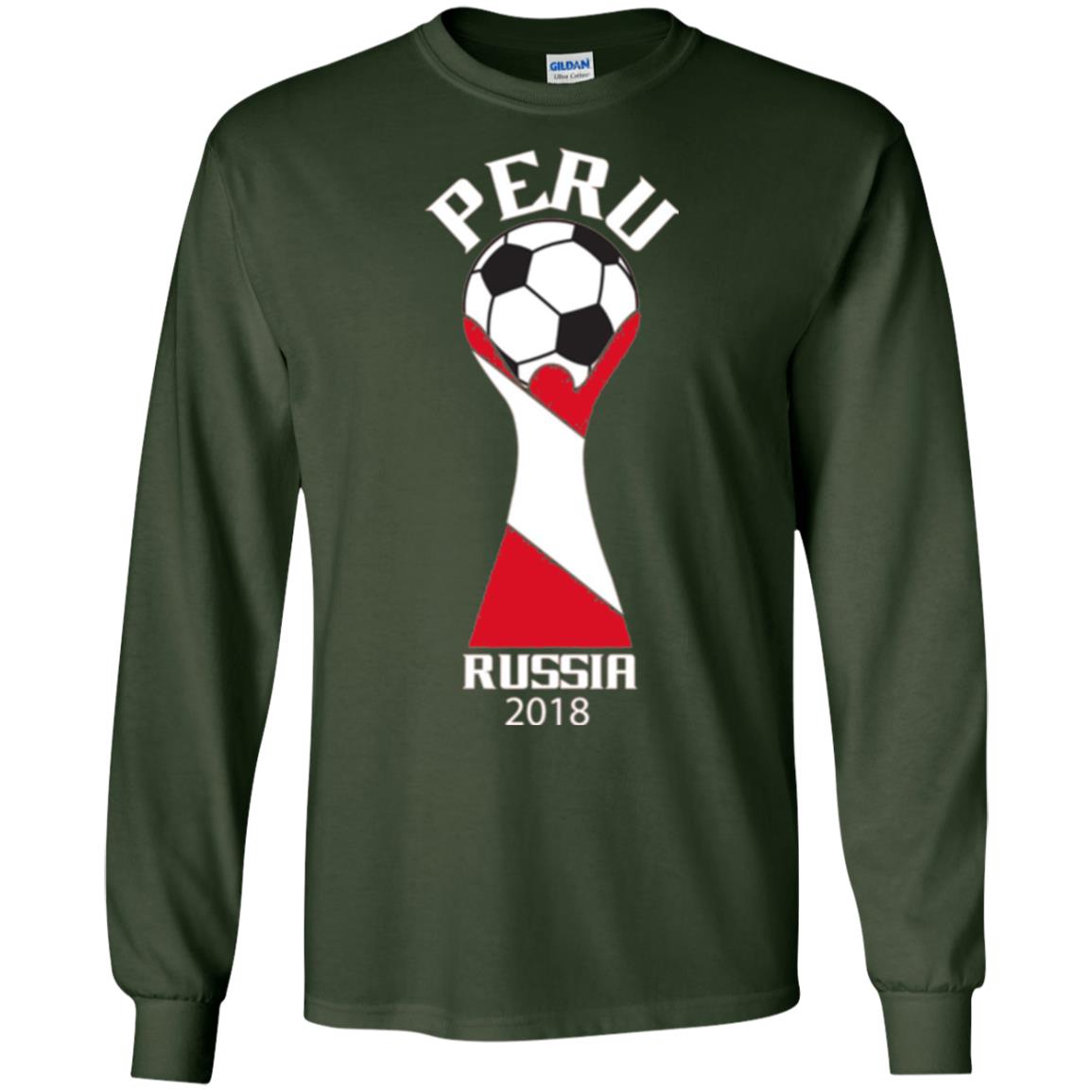 Football Lovers T-shirt Peru Russia 2108 Forest Green