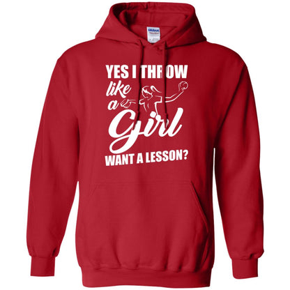 Softball T-shirt Yes I Throw Like A Girl Want A Lesson Red