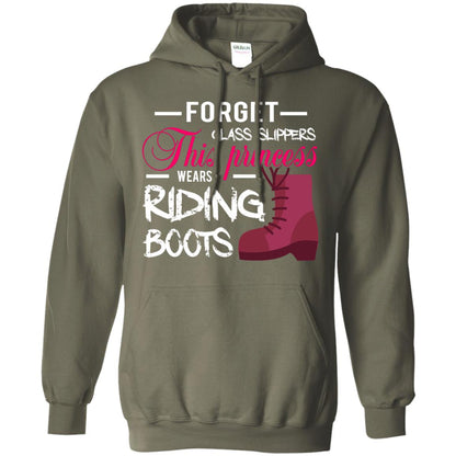 Forget Glass Slippers This Princess Wears Riding Boots Horse Riding T-shirt Military Green