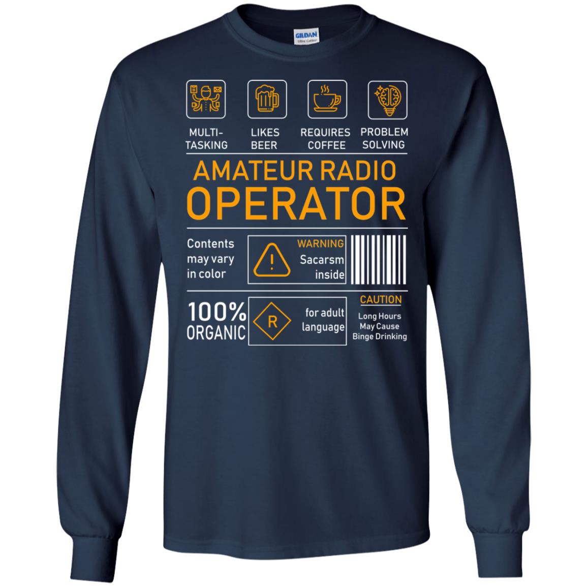 Amateur Radio Operator Gift Shirt Navy