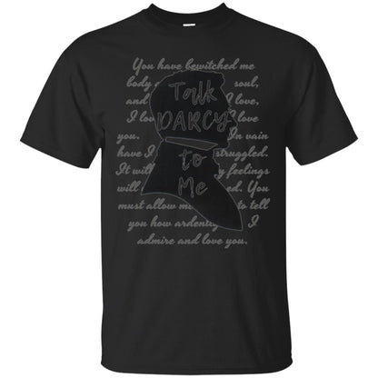 Funny Bookworm T-shirt Talk Darcy To Me Black