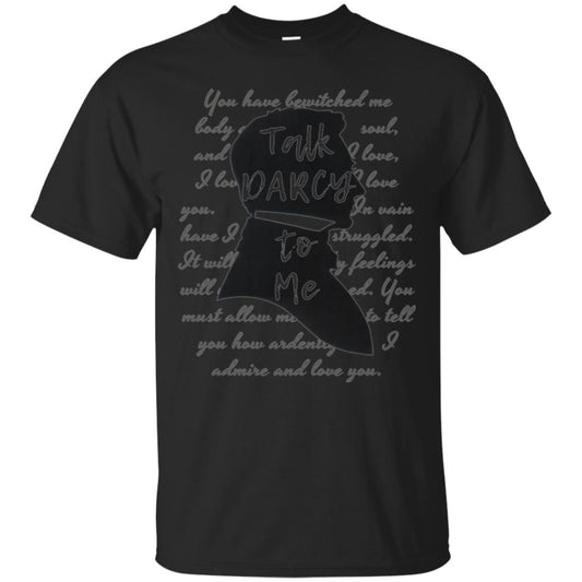 Funny Bookworm T-shirt Talk Darcy To Me Black