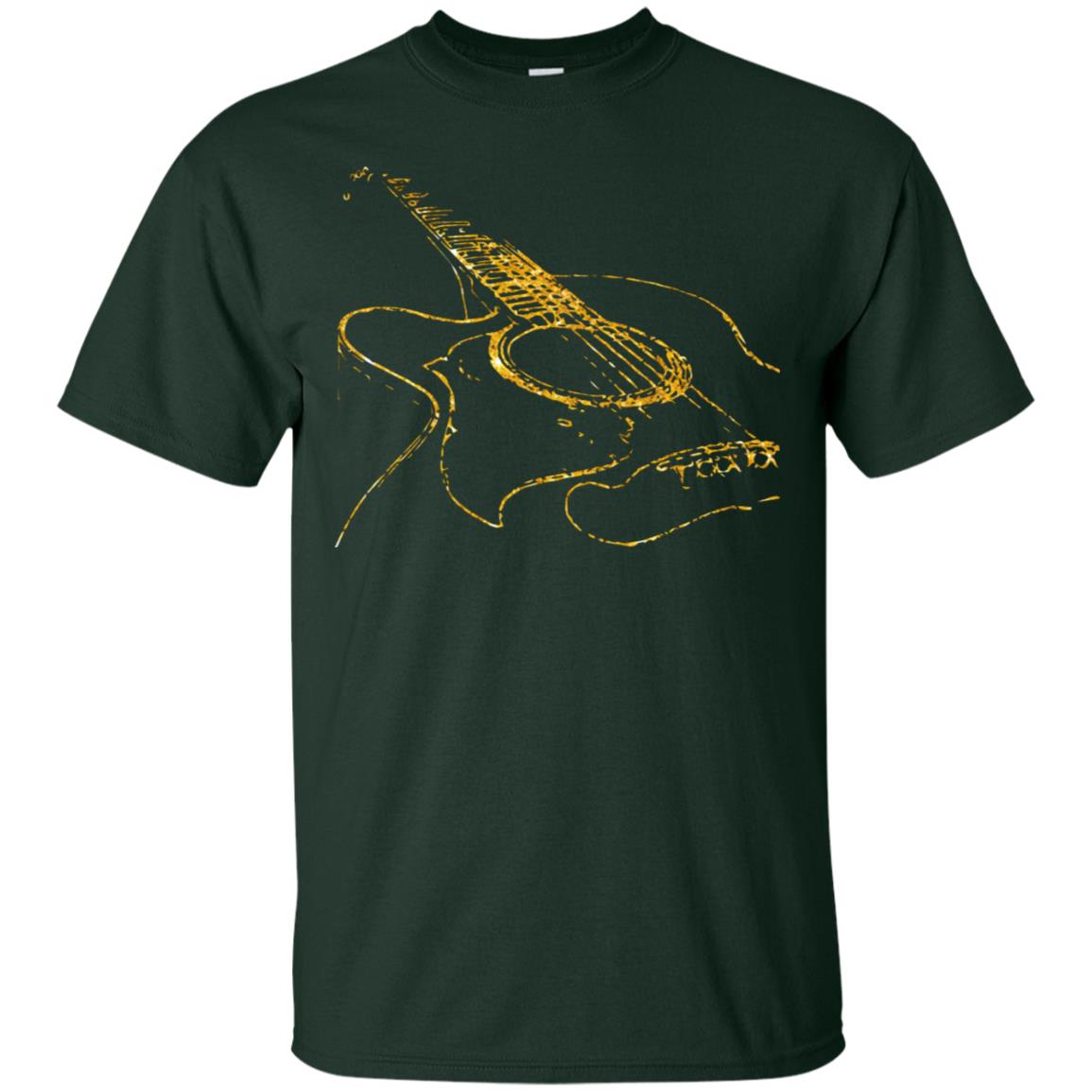 Guitar Gold Guitarist Gift Shirt For Mens Or Womens Forest