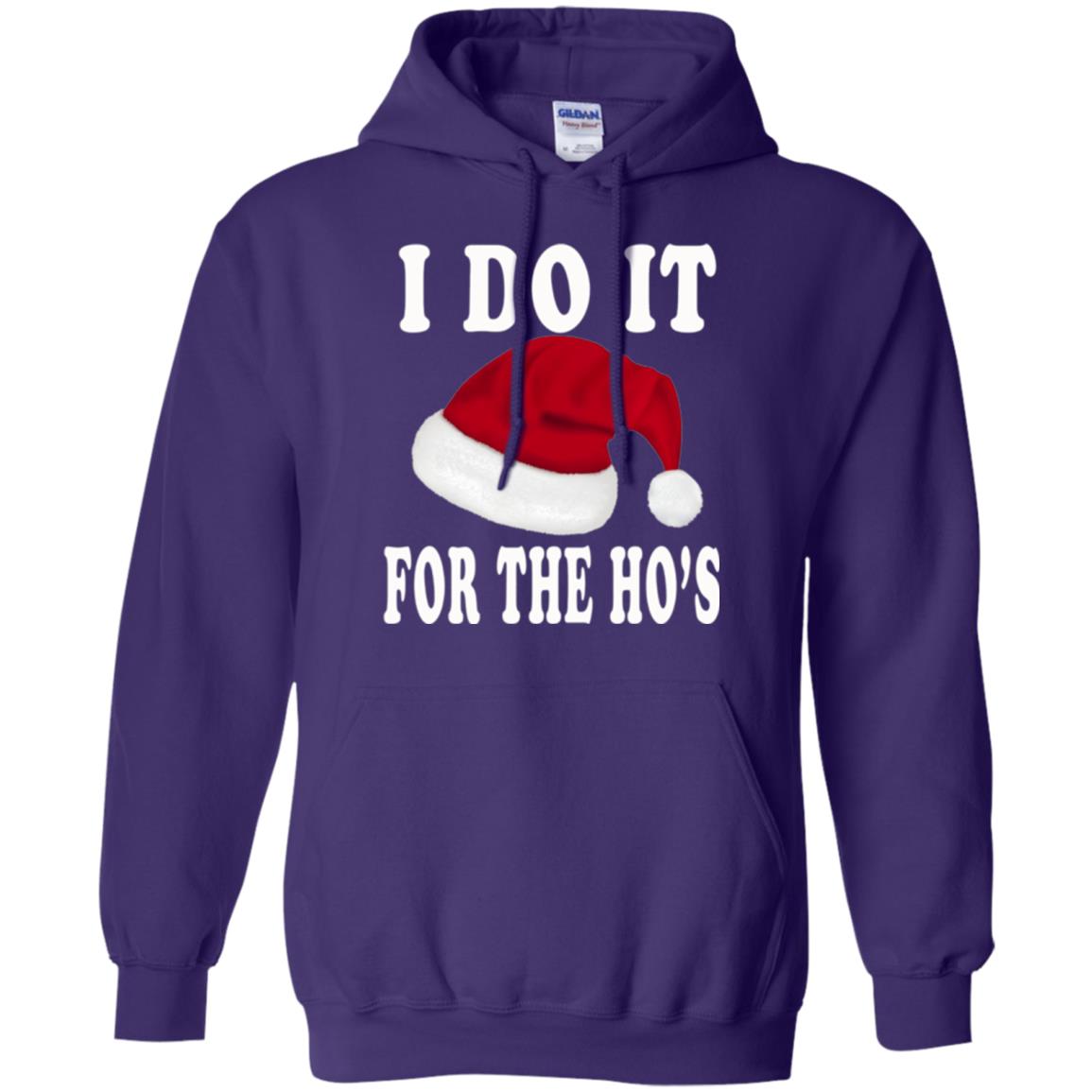 Christmas T-shirt I Do It For The Ho_s Purple