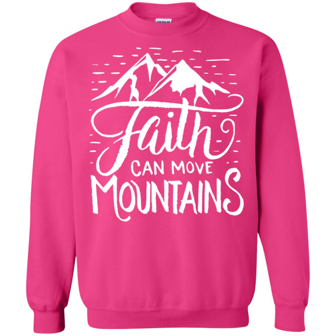 Faith Can Move Mountains Christian Gift Shirt Heliconia