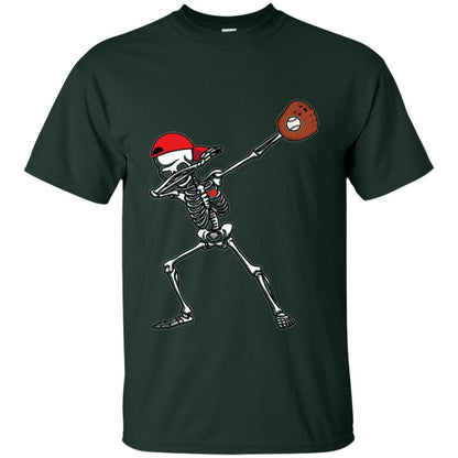Dabbing Skeleton Baseball Lover T-shirt Forest
