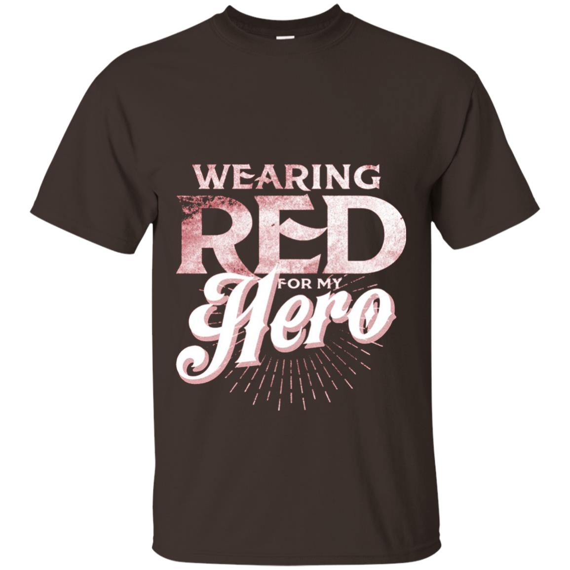 Wearing Red For My Hero Proud Us Army Shirt Dark Chocolate