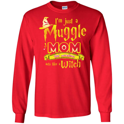 I_m Just A Muggle Mom That Sometimes Acts Like A Witch Fan Harry Potter Shirt For Mom Red