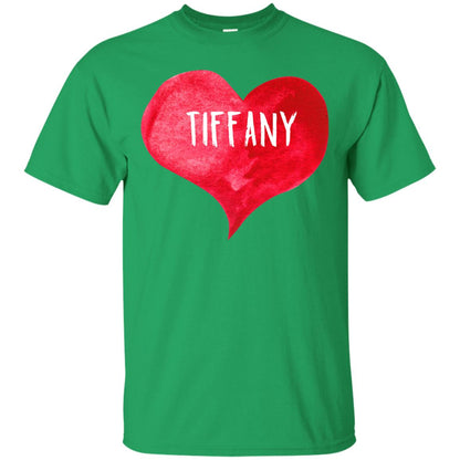 Valentine_s Day T-shirt I Love Tiffany Love Heart T-shirt Irish Green