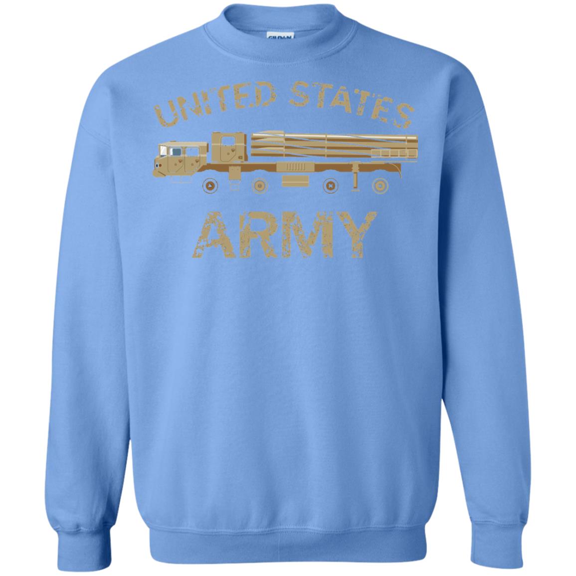 United States Army Missile Truck Vehicle Grunge T-shirt Carolina Blue