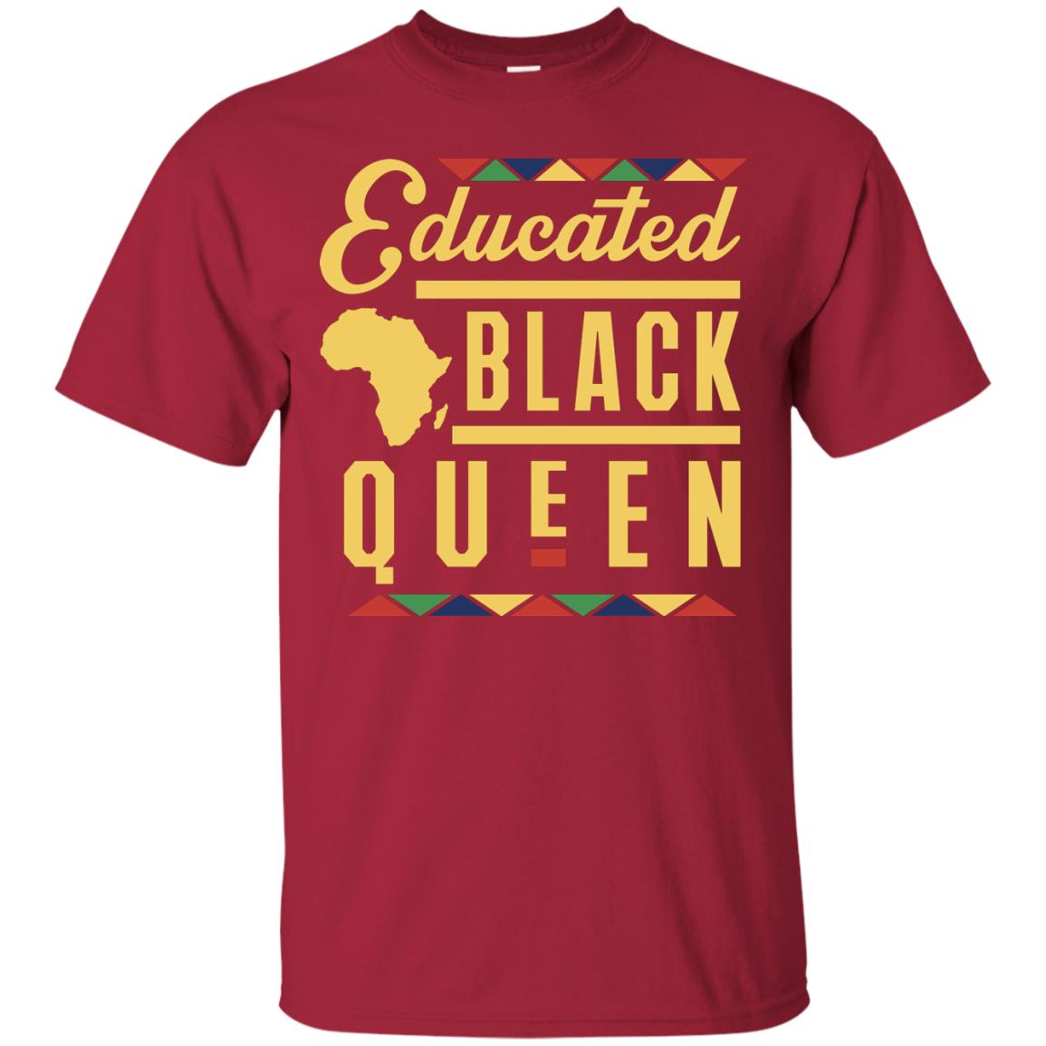 African American T-shirt Educated Black Queen Cardinal