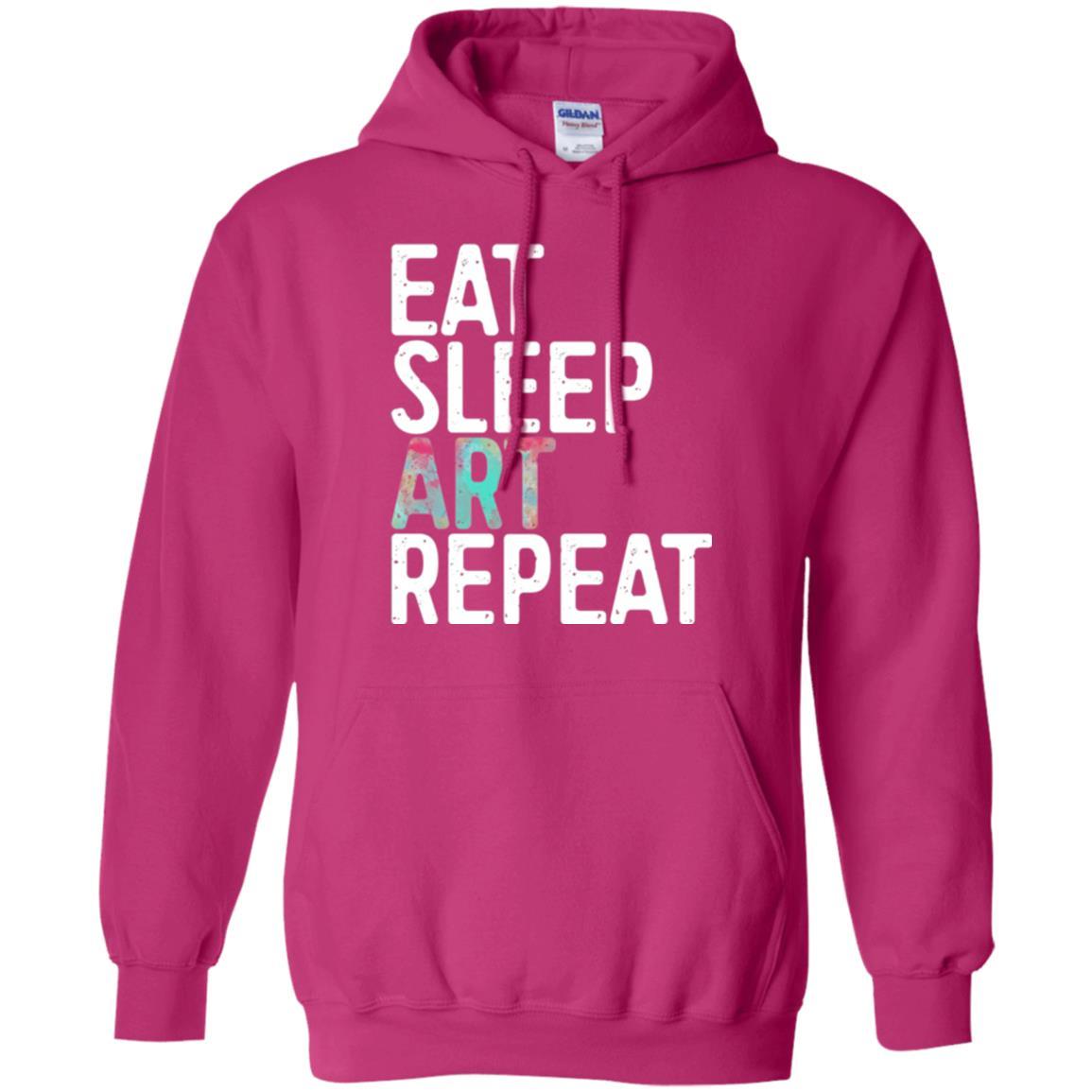Artist T-shirt Eat Sleep Art Repeat Heliconia