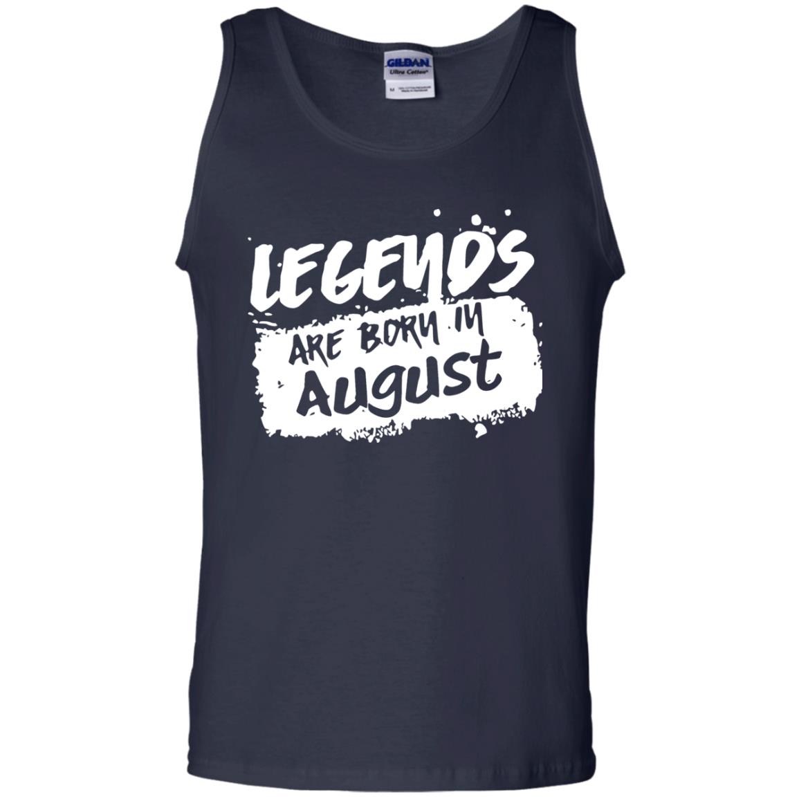 August Birthday Shirt Legends Are Born In August Navy