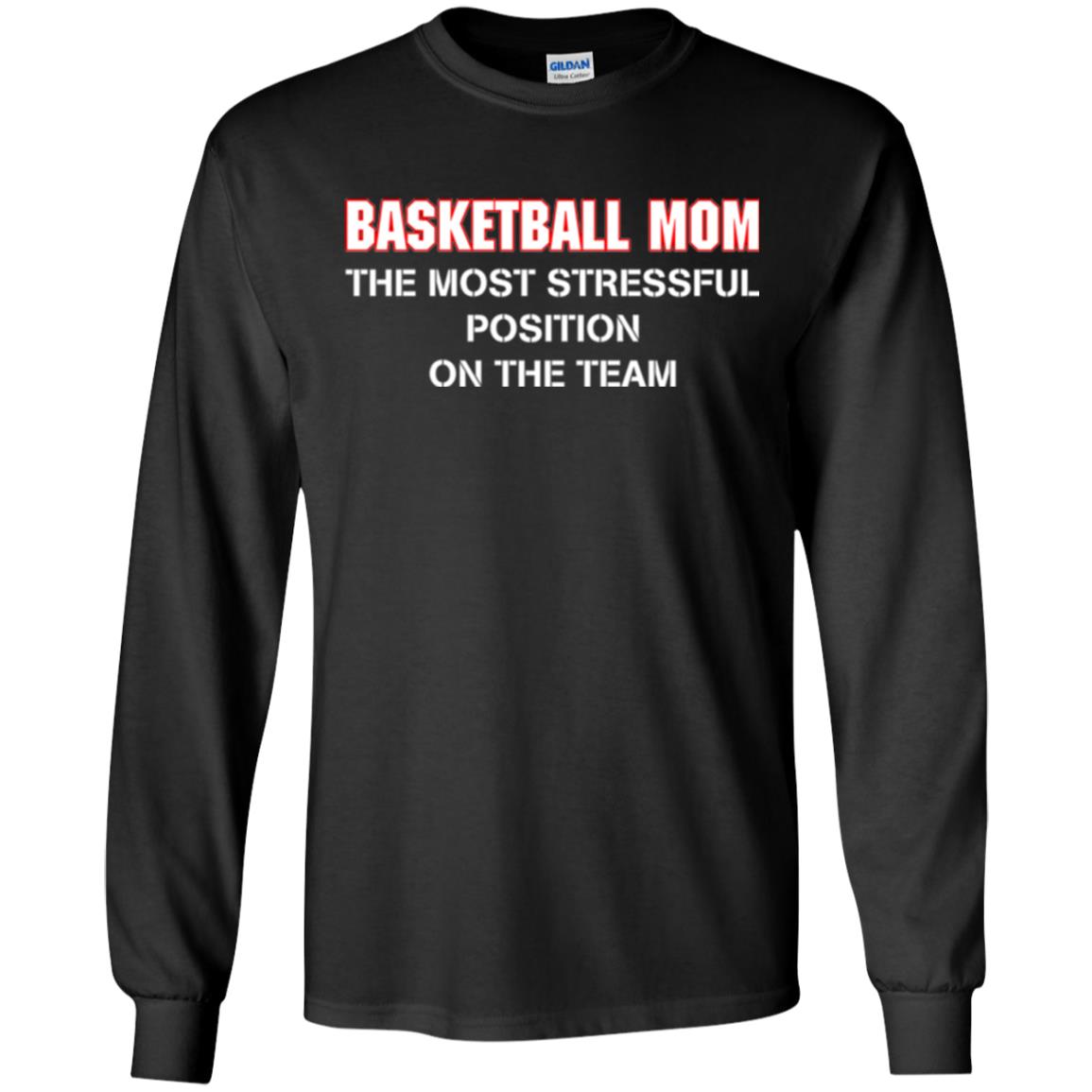 Basketball Lover T-shirt The Most Stressful Position Position On The Team Black
