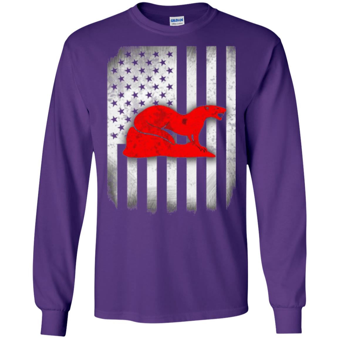 Mongoose Flag Of United States T-shirt Purple