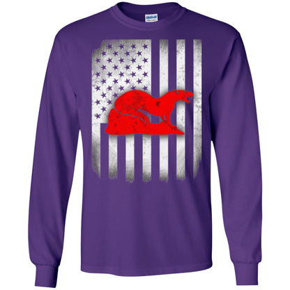 Mongoose Flag Of United States T-shirt Purple