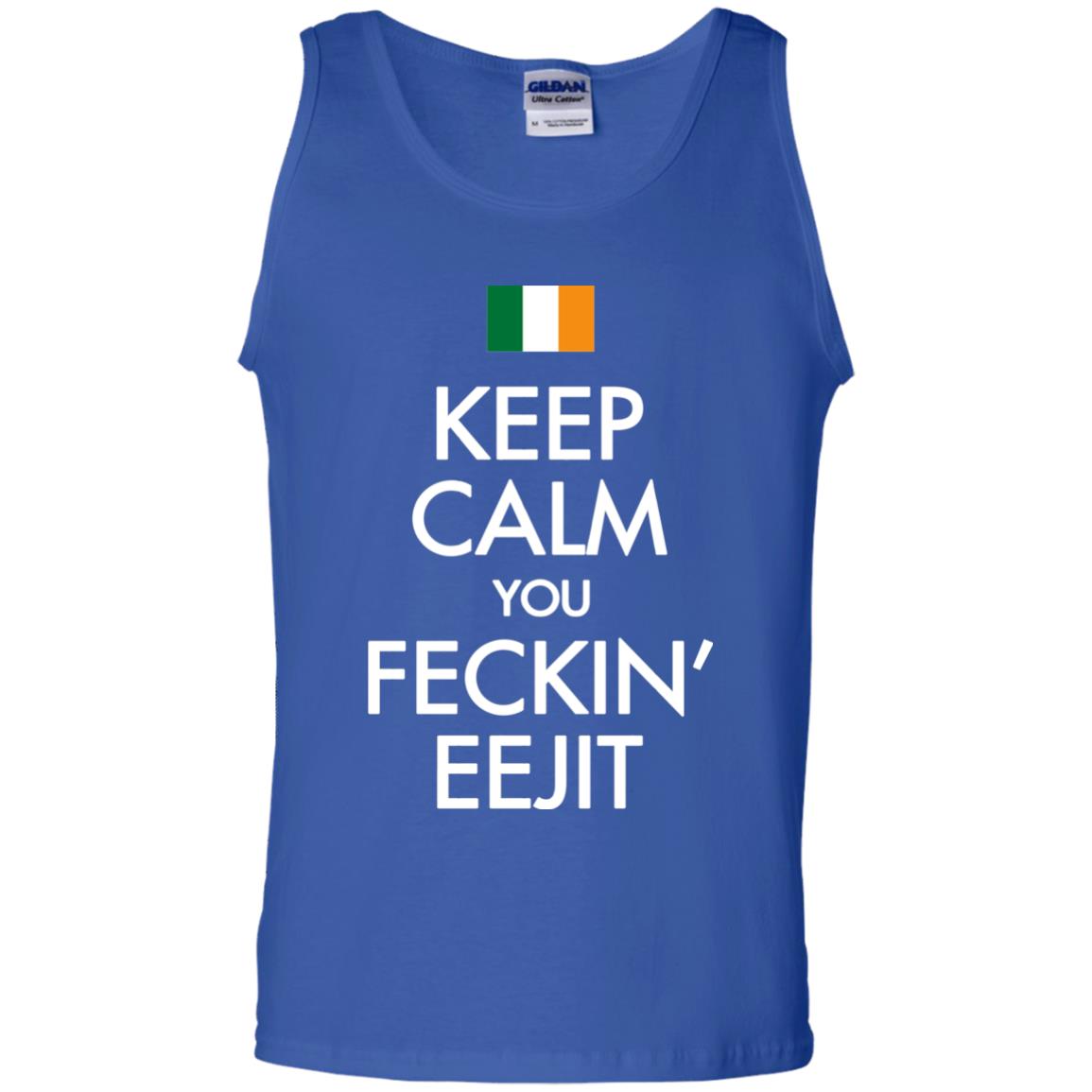 Keep Calm You Feckin_ Eejit Irish Saint Patrick_s Day Shirt Royal