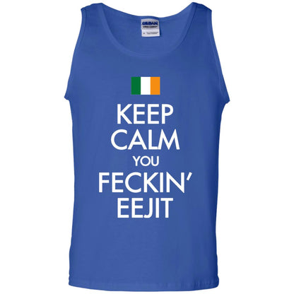 Keep Calm You Feckin_ Eejit Irish Saint Patrick_s Day Shirt Royal